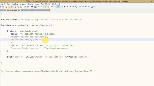 Wordpress Plugin Development tutorial from scratch (Part 21) Parameterized Shortcodes in Wordpress