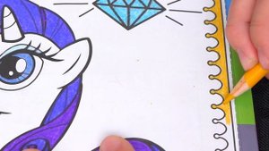 Coloring Rarity My Little Pony Coloring Book Page Prismacolor Colored Pencil | KiMMi THE CLOWN
