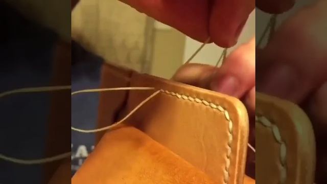 Кошелёк из кожи / Кошелёк своими руками / портмоне / работа с кожей / как правильно шить / шить