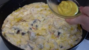 РИЗОТТО С КУРИЦЕЙ И ГРИБАМИ В СЛИВОЧНОМ СОУСЕ
