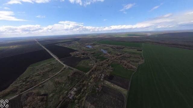 Село Гутницкая Александровского р-на Кировоградской области с высоты птичьего полета.