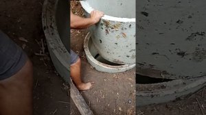 Осадка бетонных колец любым способо