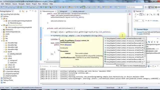Dynamically Populating Lists: Practical Android Java Development Part 34 смотреть онлайн