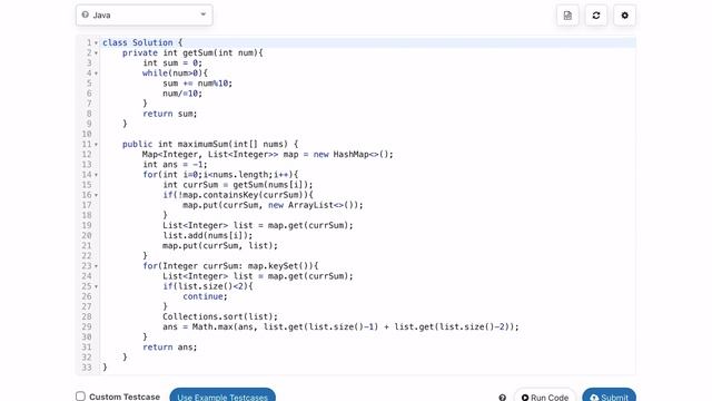 Leetcode Weekly contest 302 - Medium - Max Sum of a Pair With Equal Sum of Digits смотреть онлайн