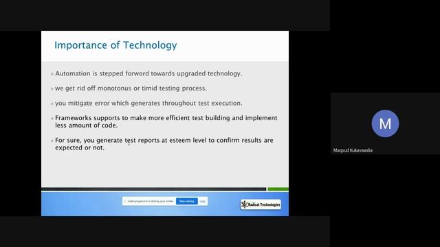 Selenium with Java Online Training Demo | Automation testing| Core technology | Radical Technologie