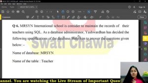 MOCK TEST - 2 (MYSQL) |  LIVE | CBSE Class 12 Computer Science