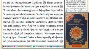 Поучительное чтение страницы Корана № (100 )