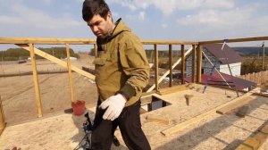 Строим каркасную баню в 2 этажа  Часть 1