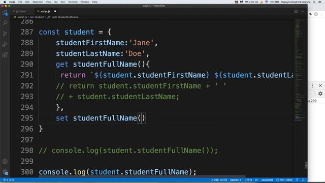JavaScript Tutorial 20 - JavaScript Getters and Setters - JavaScript Tutorial For Beginners