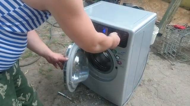 Моделирование ошибки DE (Door) на Samsung WF 7452S9R/  Samsung WF-652059| Podkluchaem.by смотреть онлайн