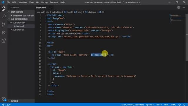 #1. Vuejs Tutorial - Introduction & Setup | Vue.js | Techs'n Arif