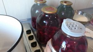 Компот из ВИШНИ на зиму. СУПЕР ПРОСТОЙ РЕЦЕПТ ( домашнее консервирование) . Compote of cherries