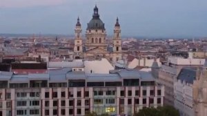 Budapest. Chain Bridge and Basilica from a bird's eye view