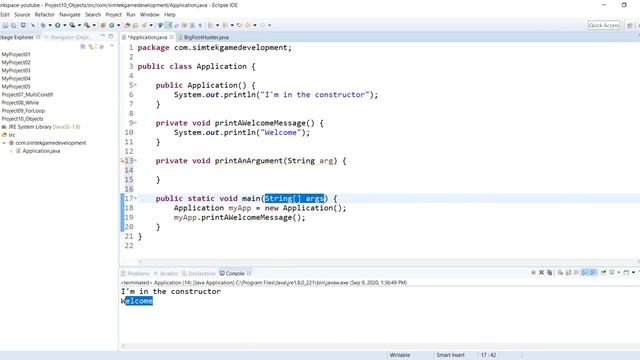 010 Java Programming - Create a Class with Methods and Instantiate an Object. смотреть онлайн