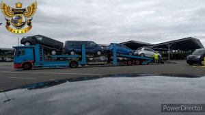 Работа на автовозе. Пример загрузки 3х бусов и 2х легковушек. ч.6