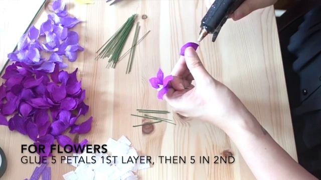 Free Tutorial - Crepe Paper Delphinium Flowers