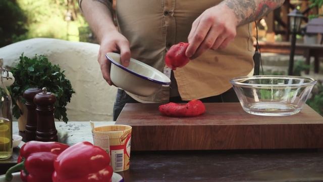 Стейк из свинины с перечным соусом