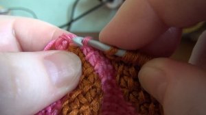 Квадрат в круговую тунисским крючком