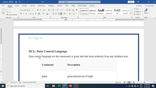 DBMS- introduction to SQL/DDL/DML/TCL/DCL/Data Types|| Lecture in urdu and Hindi || part1