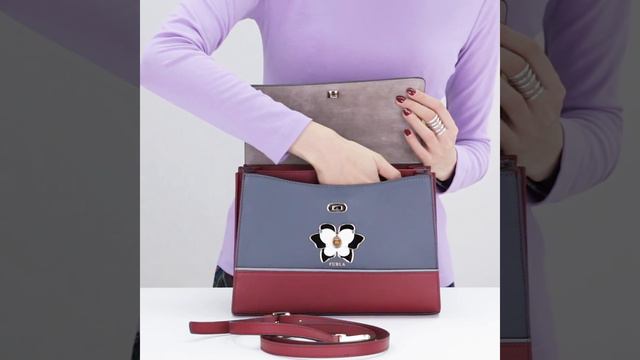 Классическая сумка Furla 977226 bordo grey смотреть онлайн
