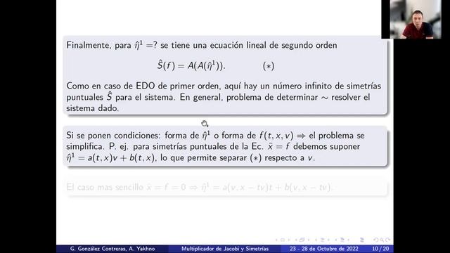 55CNSMM | "Multiplicador de Jacobi y Simetrías de Ecuaciones Diferenciales Ordinarias" смотреть онлайн