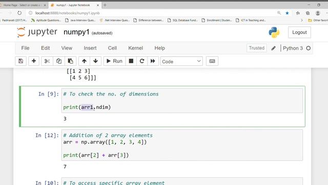 Numpy Python Part 1