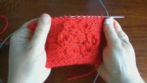 Узор "Цветок". Вязание с нуля.  Узоры спицами. Вяжем вместе..mp4