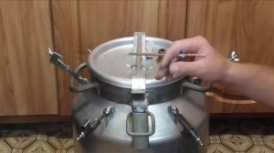 Перегонный куб на основе молочного бидона с припаянными алюминиевыми ушками