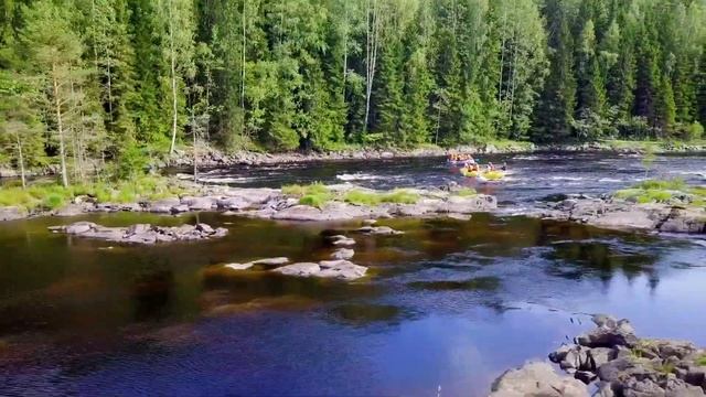 Рускеала. Хутор Ёлки. Рафтинг на Янисйоки. смотреть онлайн