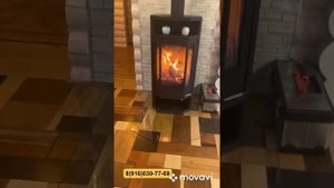 Установка печи-камина РЕЙН на термостойкое стекло
