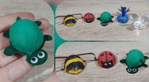 Зверята из скорлупы от грецкого ореха. Интересные поделки с детьми.mp4