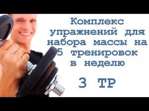 Комплекс упражнений для набора массы на 5 тренировок в неделю (3 тр)