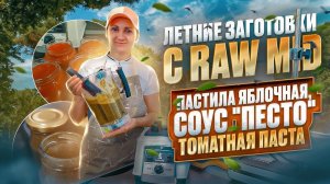 Пастила яблочная, Соус "Песто", Томатная паста / Дегидратор RAWMID Modern и Блендер  Samurai BDS-04