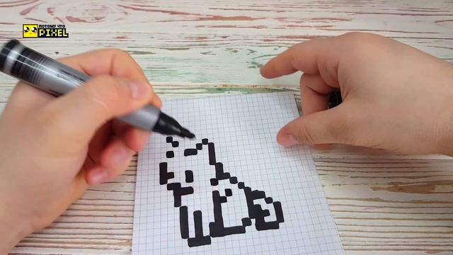 КОТЕЙКА - РИСУНКИ ПО КЛЕТОЧКАМ ! CAT - PIXEL ART смотреть онлайн