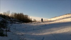 мини снегоход с одной лыжей и питбайк с гусеницей