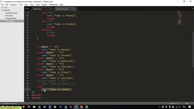 Day7: Switch Statements in PHP