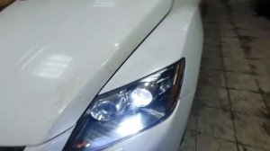 Mazda CX-7. Замена моногалогеновых линз на мощный BI-LED Bengal Tiger и реализация ДХО в поворотник