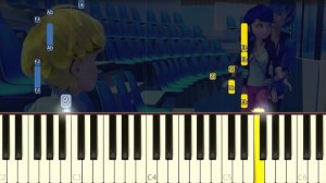 Miraculous FROZER Scene - Skating on the Ice Rink - EASY Piano tutorial