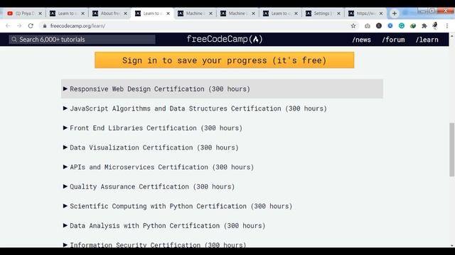 Free Coding Courses with Certificates | Free Code Camp Courses | Python with Machine learning Cours