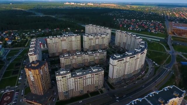 Микрорайон Южный [aerial survey] Новое Домодедово смотреть онлайн