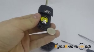 Как поменять батарейку в выкидном ключе Kia Rio Ceed Hyundai Solaris IX55 Accent