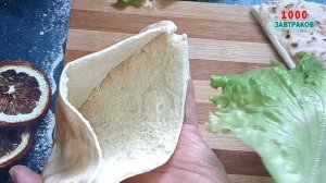 Быстрый и простой завтрак - пита с сыром и ветчиной #5