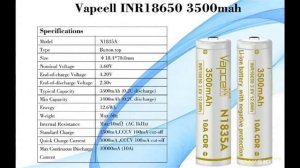 Аккумуляторы Vapcell часть седьмая, защищенные 18650 с током нагрузки до 15А | #Обзор