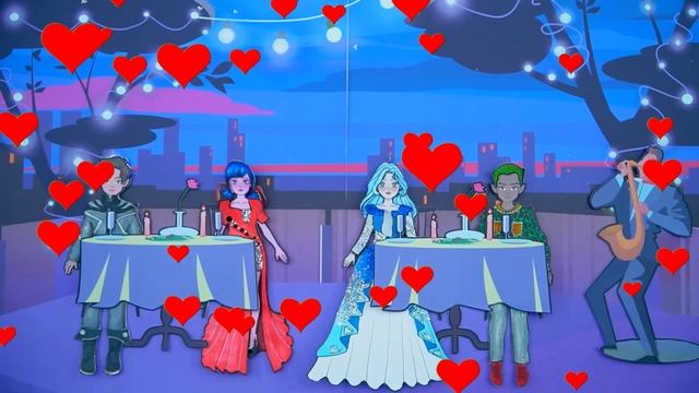 Paper Doll Dress Up | Ladybug & Addison Zombies 3 Costume | Romance Date | Barbie Story & Crafts смотреть онлайн