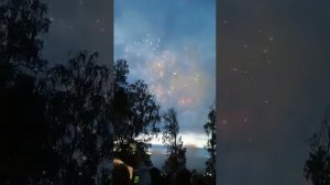 Рощино дым над водой салют
