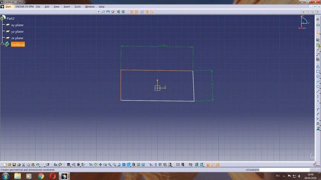 Урок 1: Sketch и для чего он нужен. CATIA V5. смотреть онлайн