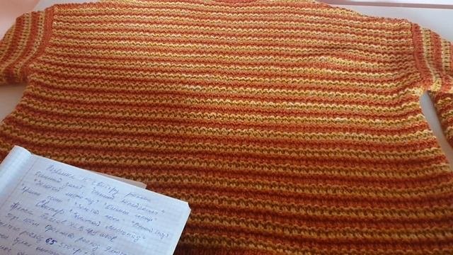 Экспресс  МК/ Тёплый свитер двойным узором из турецкой пряжи #вязанныйсвитер #свитерспицами#вязание
