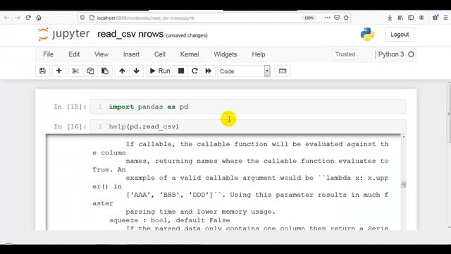 16. nrows parameter | Complete Postmortem of read_csv() Pandas | Part 1 | Python Pandas Tutorials