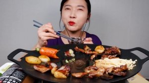 곱이 가득한 한우 곱창 대창 막창 구이 리얼사운드 먹방 ASMR Grilled Beef Intestines MUKBANG EATING SOUNDS(NO TALKING) NAJIN
