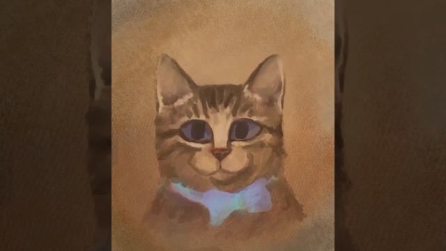 Портрет котика в старинном стиле. Рисование в Прокриэйт Procreate. Таймлапс процесса рисования